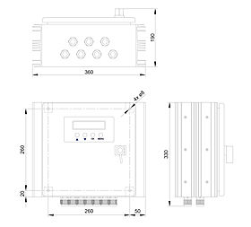 Disegno tecnico: Steca Power Tarom 2070, 2140, 4055, 4110, 4140